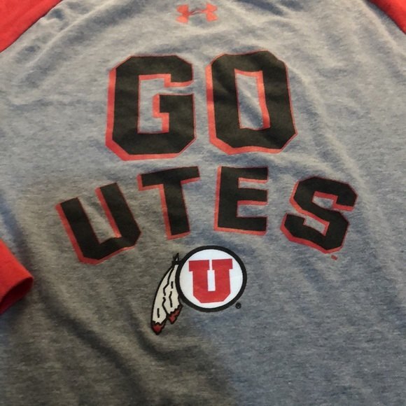 University of Utah utes under armour baseball style shirt size XS - Picture 2 of 6